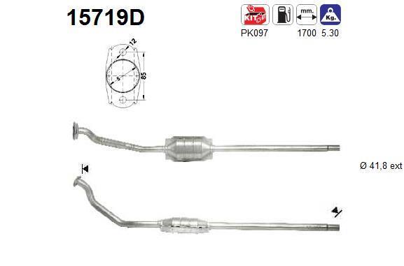 Catalyseur (Pot catalytique) AS ref. 15719D