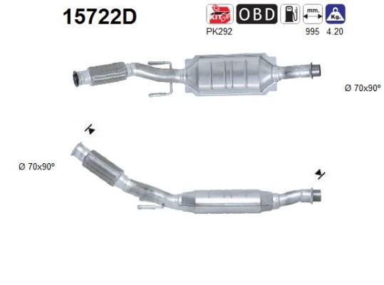 Catalyseur (Pot catalytique) AS ref. 15722D