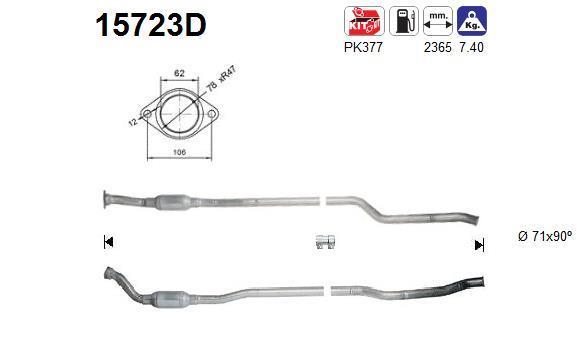 Catalyseur (Pot catalytique) AS 15723D