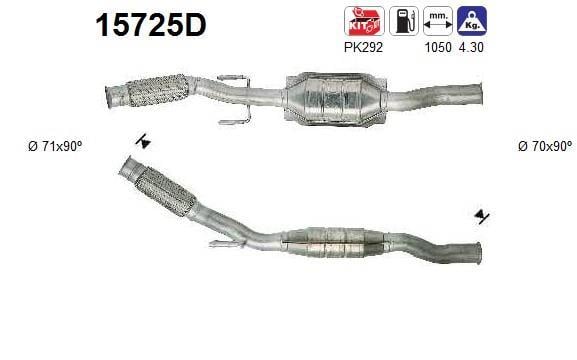 Catalyseur (Pot catalytique) AS 15725D