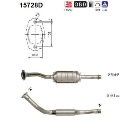 Catalyseur (Pot catalytique) AS ref. 15728D