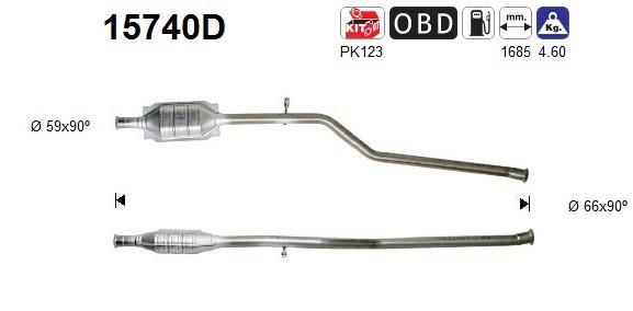 Catalyseur (Pot catalytique) AS 15740D