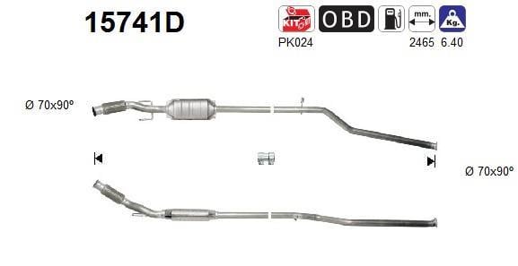Catalyseur (Pot catalytique) AS ref. 15741D
