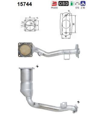 Catalyseur (Pot catalytique) AS 15744