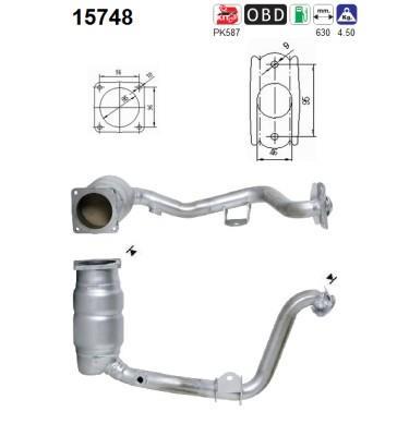 Catalyseur (Pot catalytique) AS 15748