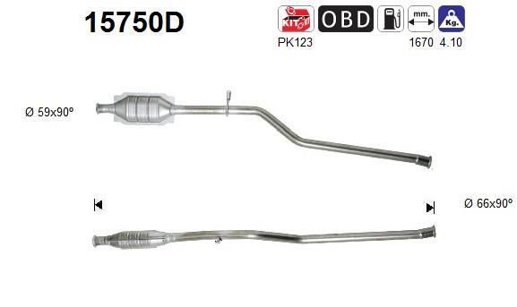 Catalyseur (Pot catalytique) AS 15750D