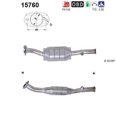 Catalyseur (Pot catalytique) AS 15760