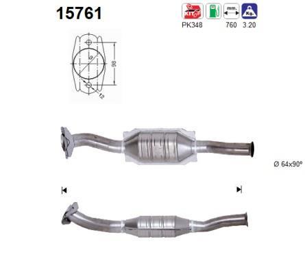 Catalyseur (Pot catalytique) AS ref. 15761