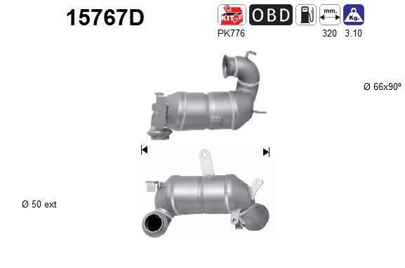 Catalyseur (Pot catalytique) AS ref. 15767D