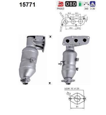 Catalyseur (Pot catalytique) AS 15771