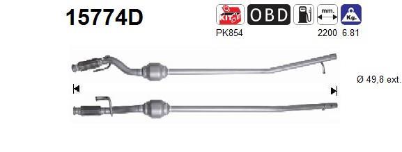 Catalyseur (Pot catalytique) AS ref. 15774D