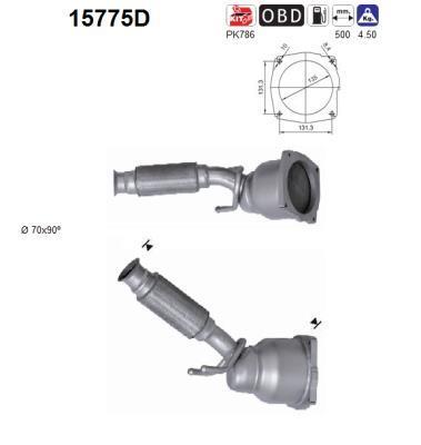 Catalyseur (Pot catalytique) AS ref. 15775D