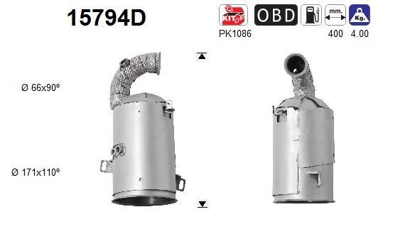 Catalyseur (Pot catalytique) AS ref. 15794D