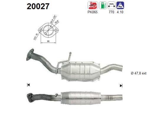 Catalyseur (Pot catalytique) AS ref. 20027