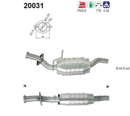 Catalyseur (Pot catalytique) AS ref. 20031