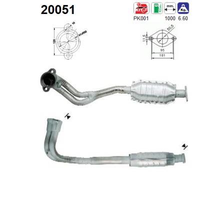 Catalyseur (Pot catalytique) AS ref. 20051