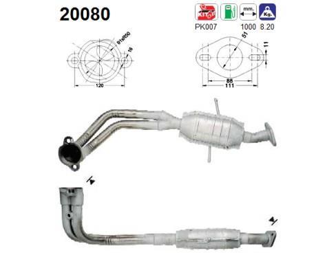 Catalyseur (Pot catalytique) AS ref. 20080