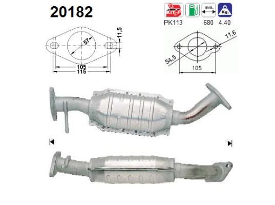 Catalyseur (Pot catalytique) AS ref. 20182