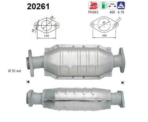 Catalyseur (Pot catalytique) AS ref. 20261