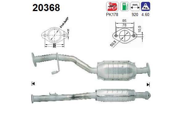 Catalyseur (Pot catalytique) AS ref. 20368