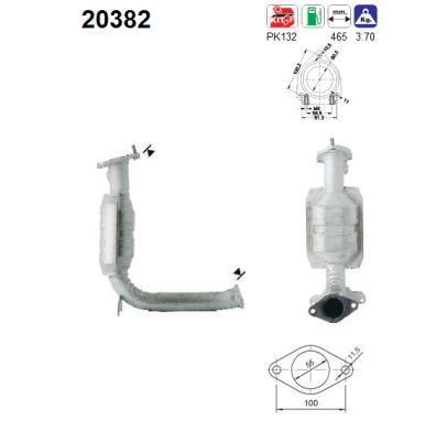 Catalyseur (Pot catalytique) AS 20382