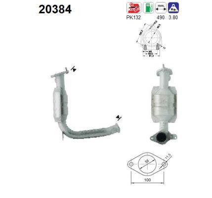 Catalyseur (Pot catalytique) AS ref. 20384