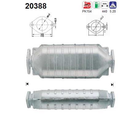 Catalyseur (Pot catalytique) AS 20388
