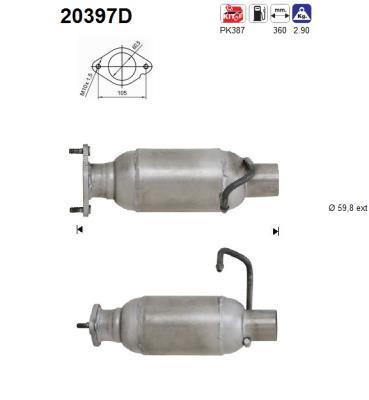 Catalyseur (Pot catalytique) AS ref. 20397D