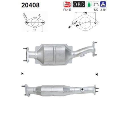 Catalyseur (Pot catalytique) AS 20408