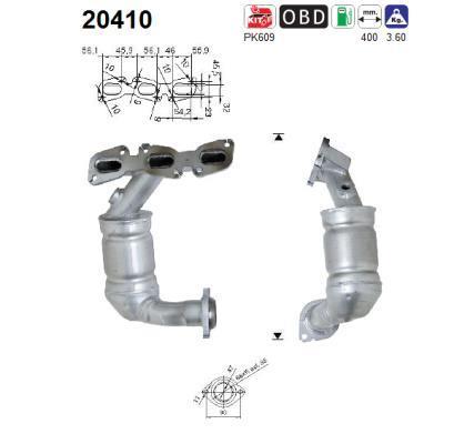 Catalyseur (Pot catalytique) AS ref. 20410