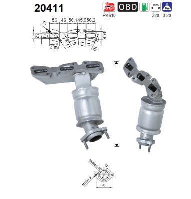 Catalyseur (Pot catalytique) AS ref. 20411