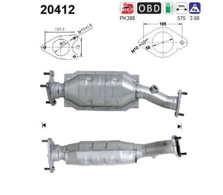 Catalyseur (Pot catalytique) AS 20412