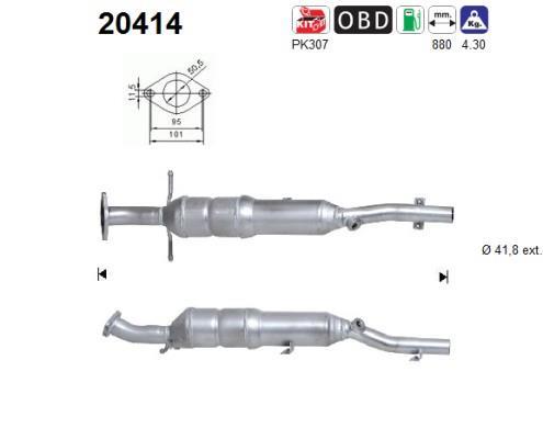 Catalyseur (Pot catalytique) AS 20414