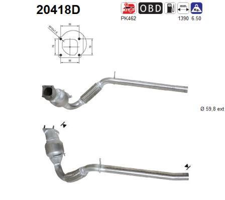 Catalyseur (Pot catalytique) AS ref. 20418D