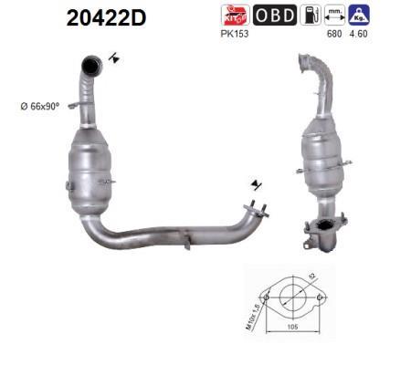Catalyseur (Pot catalytique) AS ref. 20422D