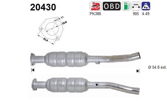 Catalyseur (Pot catalytique) AS 20430