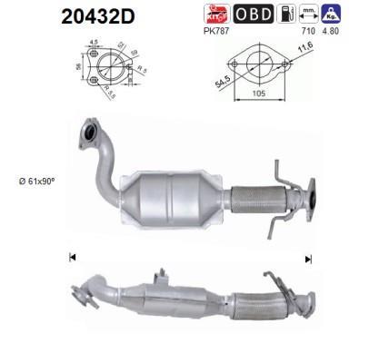 Catalyseur (Pot catalytique) AS ref. 20432D