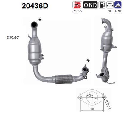 Catalyseur (Pot catalytique) AS ref. 20436D