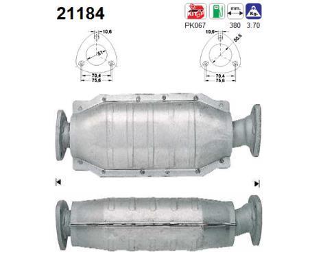 Catalyseur (Pot catalytique) AS ref. 21184