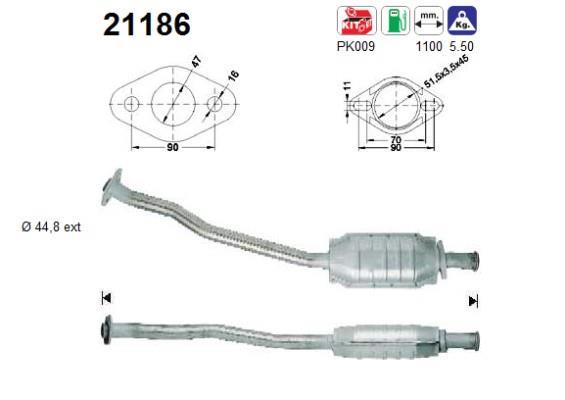 Catalyseur (Pot catalytique) AS 21186