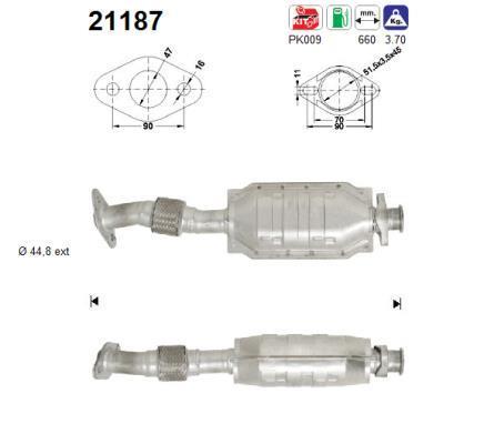 Catalyseur (Pot catalytique) AS ref. 21187
