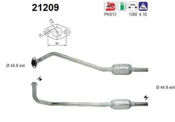 Catalyseur (Pot catalytique) AS 21209
