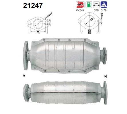 Catalyseur (Pot catalytique) AS ref. 21247
