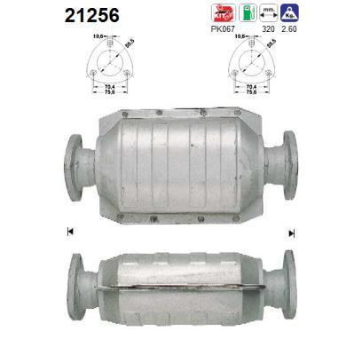 Catalyseur (Pot catalytique) AS ref. 21256