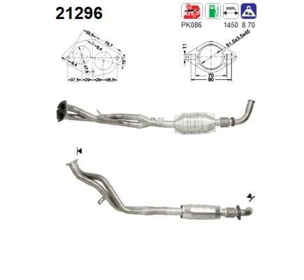 Catalyseur (Pot catalytique) AS ref. 21296