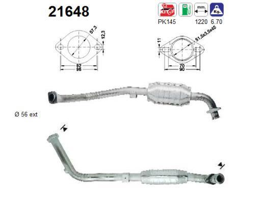 Catalyseur (Pot catalytique) AS 21648