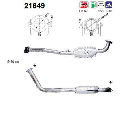 Catalyseur (Pot catalytique) AS ref. 21649