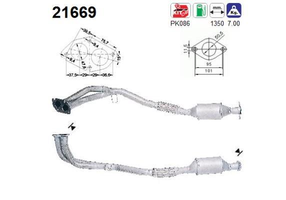Catalyseur (Pot catalytique) AS 21669