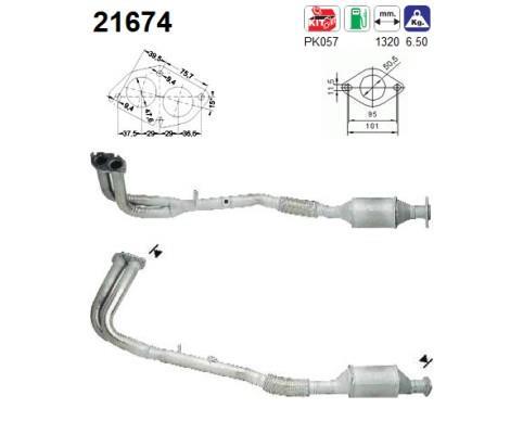 Catalyseur (Pot catalytique) AS ref. 21674
