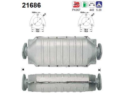 Catalyseur (Pot catalytique) AS 21686
